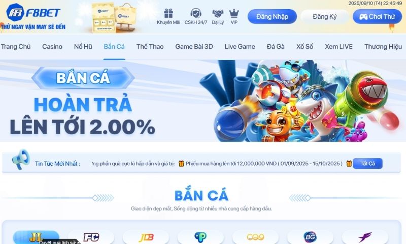Bắn Cá F8BET - Trải Nghiệm Kho Game Bắn Cá Đổi Thưởng Top 1