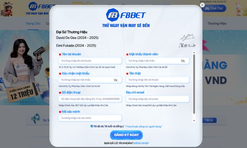 Đăng ký F8BET: Hướng dẫn thực hiện và nhận thưởng chào mừng