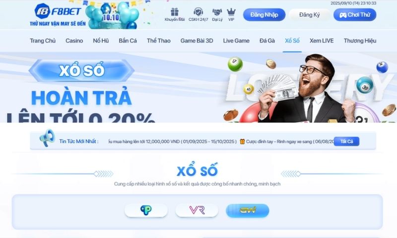 Xổ số F8BET: Sân chơi minh bạch, giải thưởng hấp dẫn